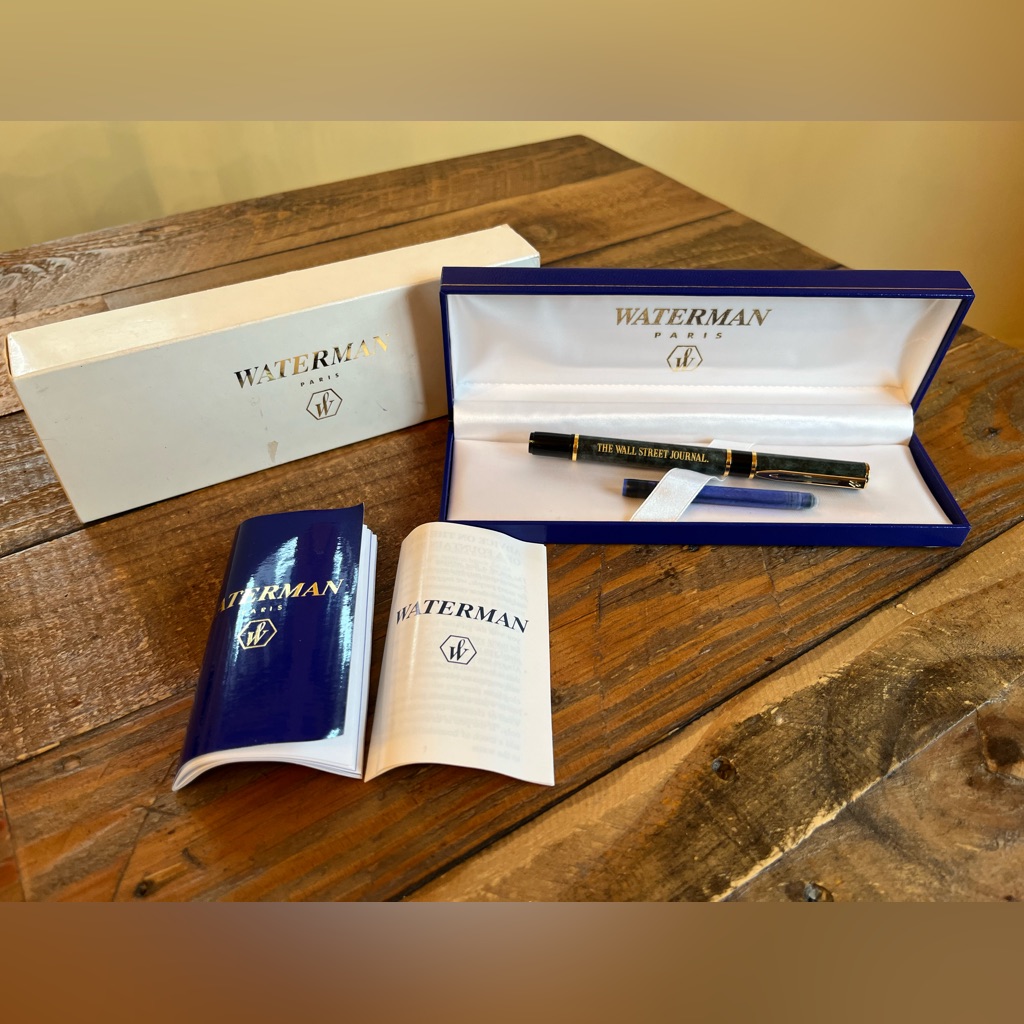 Waterman Paris Laureat Green Marble Fountain Pen